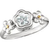 Stering Silver BFlower&trade; Rose CZ Ring with Gift Box