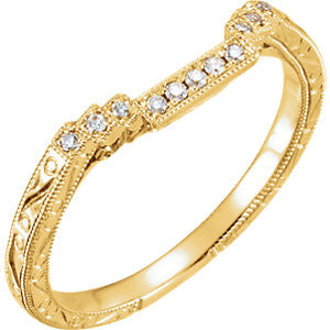 14K Yellow .07 CTW Diamond Band