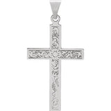 14K Yellow 18x12mm Design Cross Pendant