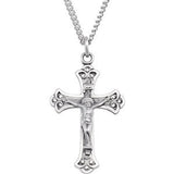 14K Yellow & White 19x13mm Crucifix Pendant