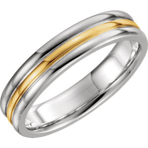 14K White & Yellow 5mm Band Size 11