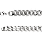 Sterling Silver 12.3mm Curb 8" Chain