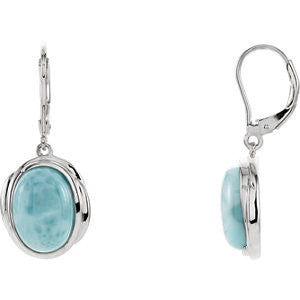 Larimar Lever Back Earrings