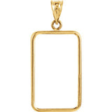 Tab Back Frame Pendant for 5-Gram Credit Suisse Coin