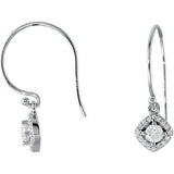 14K White 3-8 CTW Diamond Earrings