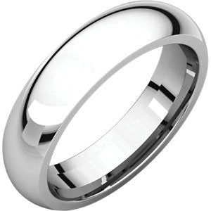 14K White 5mm Comfort Fit Band