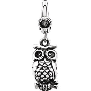 Sterling Silver Owl Charm