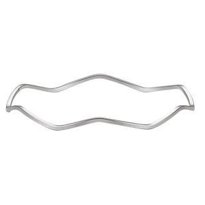 Sterling Silver 1.75mm Wavy Bangle Bracelet