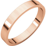 14K Rose 5mm Flat Band