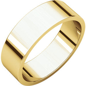 14K Yellow 6mm Flat Band