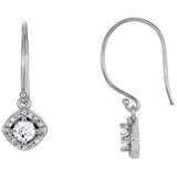 14K White 3-8 CTW Diamond Earrings