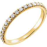 14K White 3-8 CTW Diamond Band