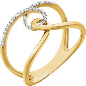 14K Yellow 1-10 CTW Diamond Ring