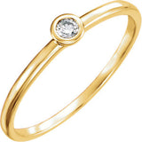 14K White .06 CTW Diamond Ring