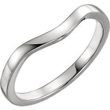 14K White 8x6mm Band