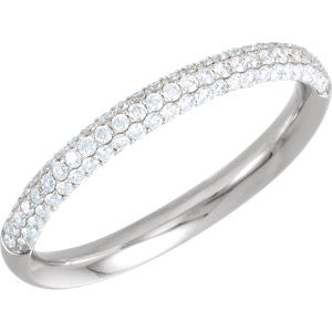 Platinum 3-8 CTW Diamond Pavé Anniversary Band