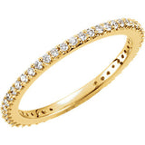 14K Yellow 1-3 CTW Diamond Stackable Ring Size 7