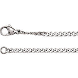 Stainless Steel 3.2mm Diamond-Cut Curb 18" Chain