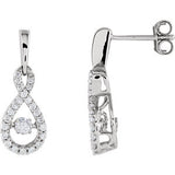 14K White 3/8 CTW Diamond Infinity-Inspired Mystara® Earrings