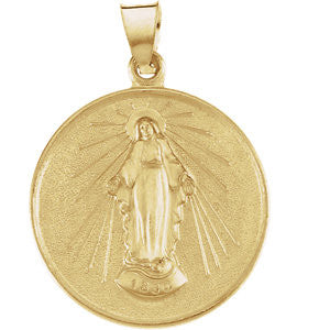 18K Yellow 13mm Miraculous Medal