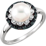 Halo-Style Ring for Pearl