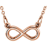 Sterling Silver Tiny Posh Infinity-Inspired 16-18" Necklace