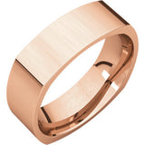 Sterling Silver 4mm Square Comfort Fit Band