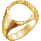 14K Yellow 13mm Men's Coin Ring