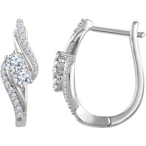 14K White 5-8 CTW Diamond Earrings