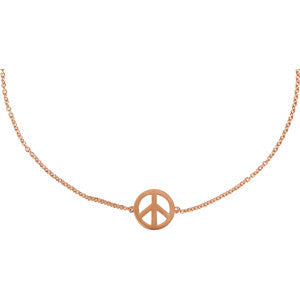 Petite Peace Sign 5.75" - 6.75" Bracelet