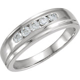 14K Yellow 1-6 CTW Ladies Diamond Band