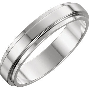 Platinum 5mm Flat Edge Band Size 11