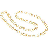 14K Yellow Fancy Link 38" Chain