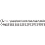 Sterling Silver 6mm Byzantine 7" Chain