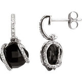 Onyx & Diamond Earrings