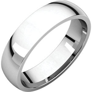 14K White 5mm Light Comfort Fit Band