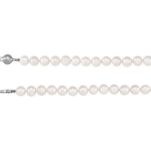 Sterling Silver Freshwater Cultured Pearl 42" Strand