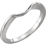 14K White 6x4mm Band for Engagement Ring