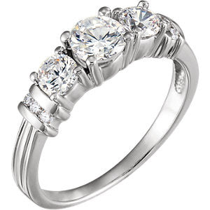 14K White 1 1-6 CTW Diamond Anniversary Band