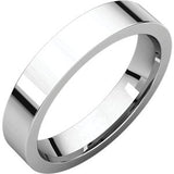 10K White 12mm Flat Comfort Fit Band