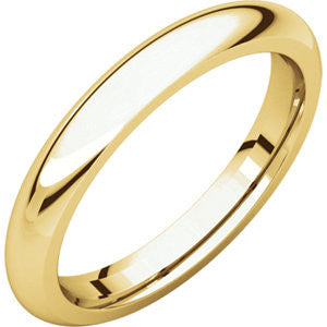 18K Yellow 3mm Comfort Fit Band