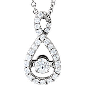 14K White 1-3 CTW Diamond 18" Mystara® Necklace