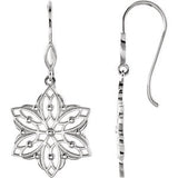 Sterling Silver Decorative Dangle Earrings