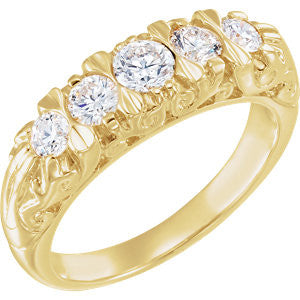 14K Yellow 3-4 CTW Diamond Anniversary Band