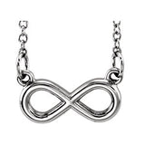 Sterling Silver Tiny Posh Infinity-Inspired 16-18" Necklace