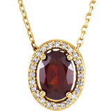 14K Yellow Citrine & .05 CTW Diamond 16" Necklace