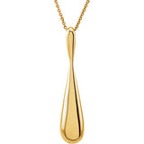 14K Yellow 40x8.3mm Teardrop-Shaped 18" Necklace