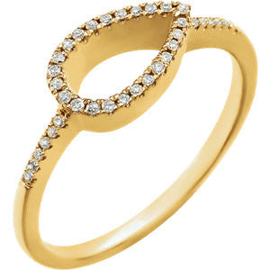 14K White 1/10 CTW Diamond Geometric Ring