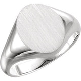 Sterling Silver 8x10mm Oval Signet Ring