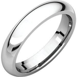 14K White 4mm Comfort Fit Band